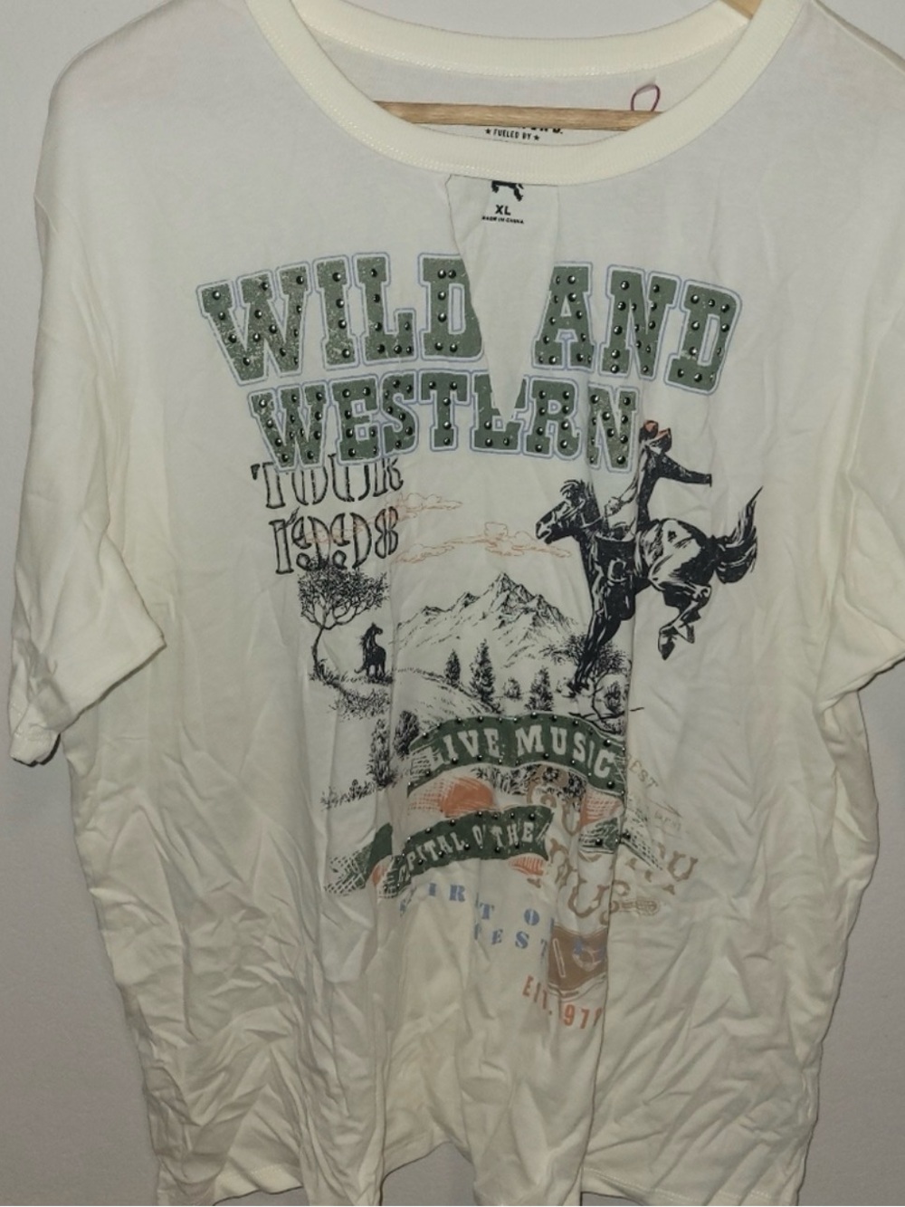 Wild and Western Graphic T-Shirt idyll wind Miranda Lambert NWT Size XL